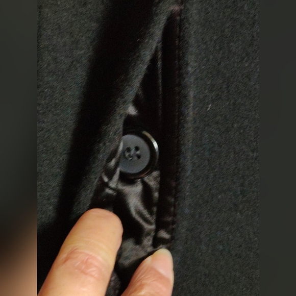 Kasper Womens Longline Black Wool Coat - Picture 7 of 14